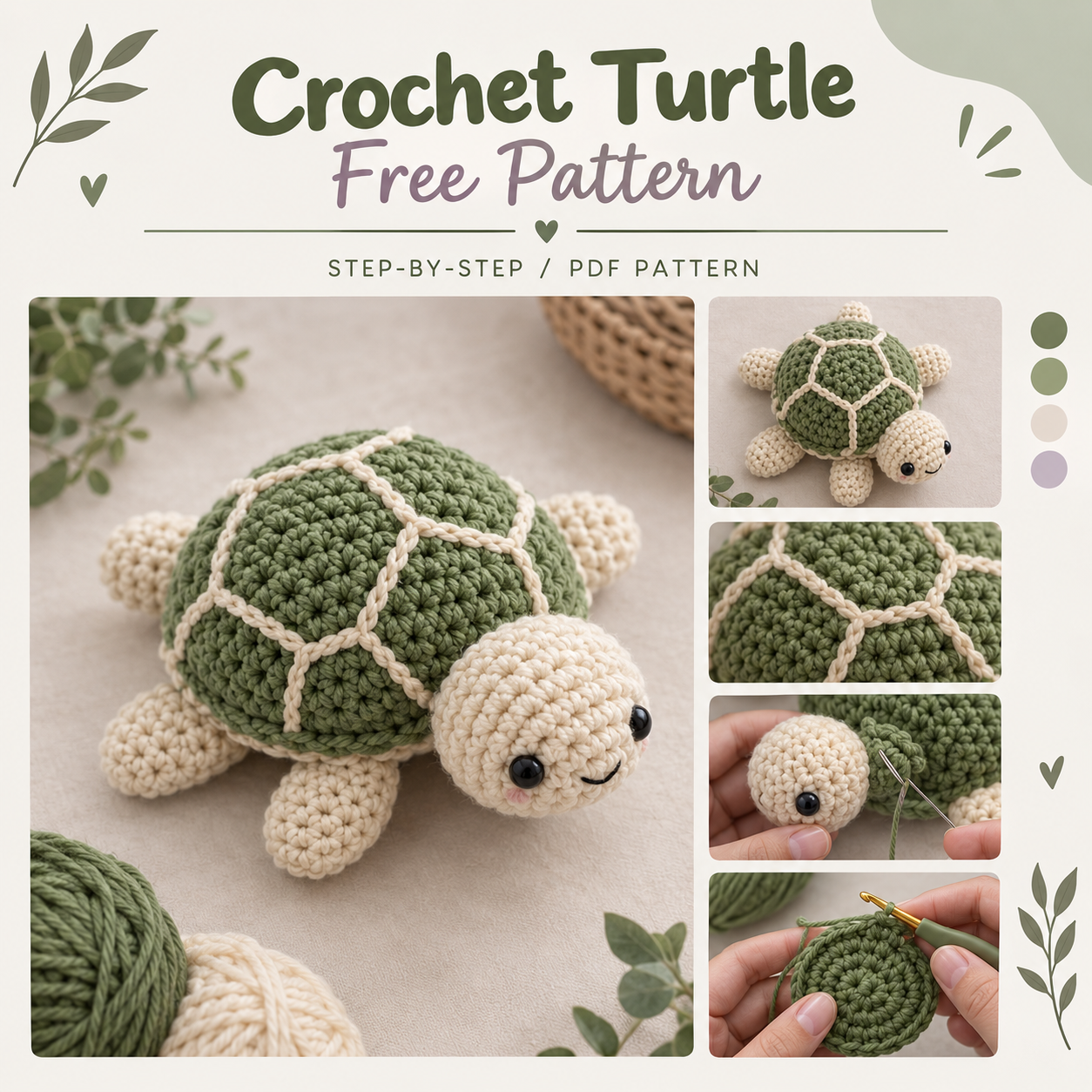 Crochet Turtle Free Pattern – Cute&hellip;