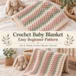 Crochet Baby Blanket – Easy Beginner Pattern