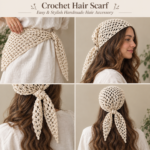 Crochet Hair Scarf – Easy & Stylish Handmade Hair Accessory