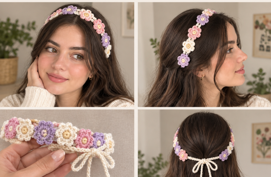 Crochet Flower Headband