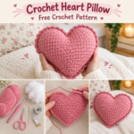 Crochet Heart Pillow – Easy Cozy Crochet Pattern