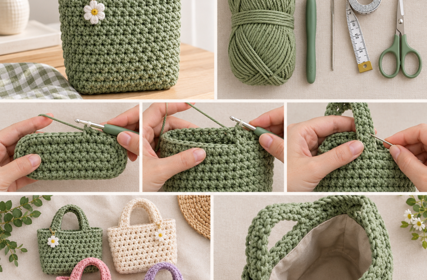 Crochet Mini Tote Bag – Easy Beginner Pattern