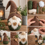Rustic Farmhouse Crochet Gnome Pattern – Easy 3-Step DIY