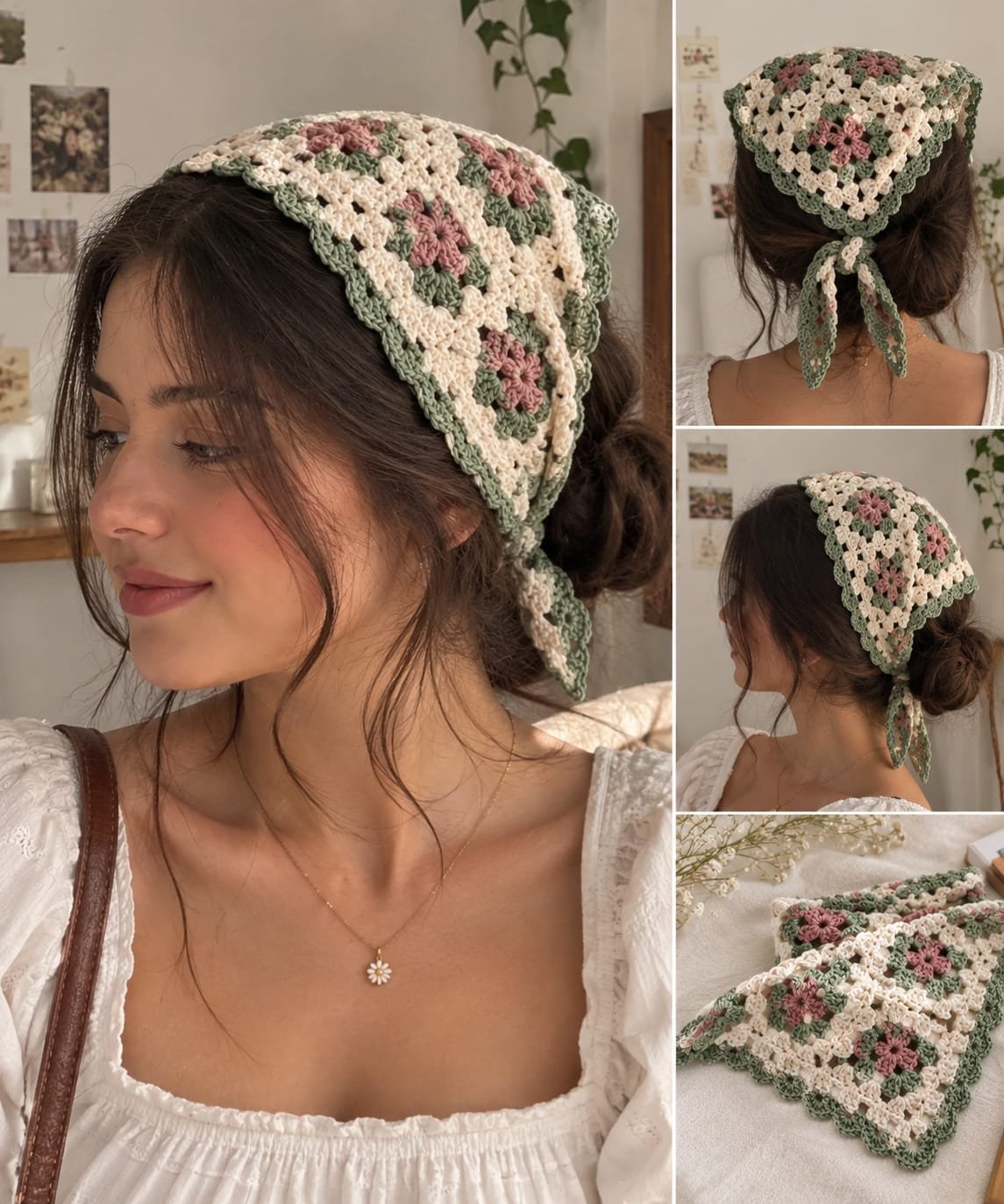 Crochet Triangle Bandana: